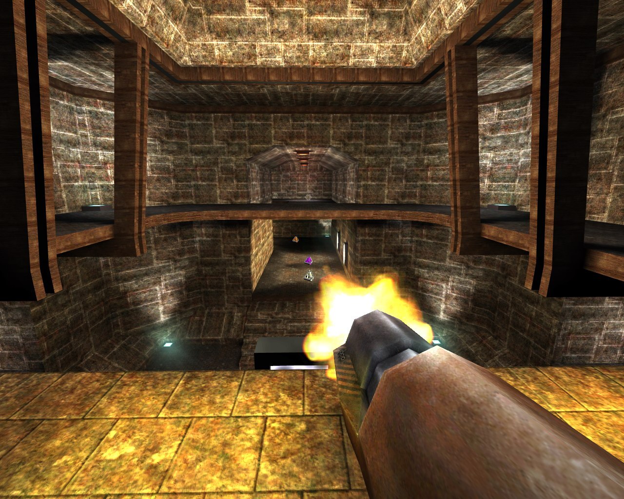 Une image du jeu de tir open-source OpenArena, descendant du moteur id Tech 3 qui animait Quake III — Crédit : VaLouille / Wikimedia Commons (GPLv2+)