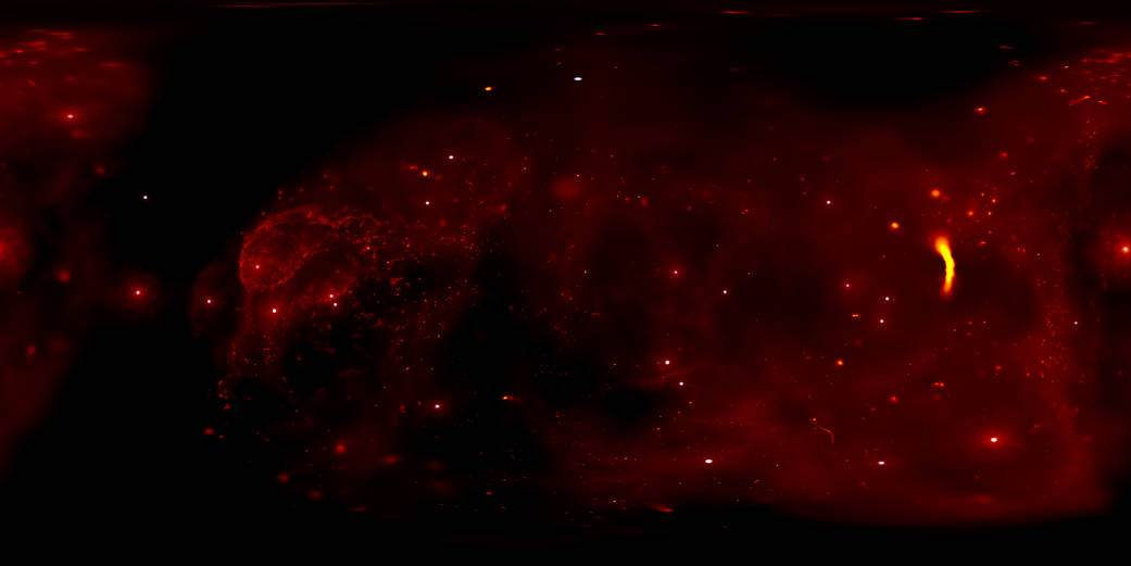 Une vue multi-longueurs d'onde du centre galactique de la Voie lactée, où Sagittarius A* se cache derrière d'épais nuages de gaz et de poussière — Crédit : NASA/CXC/Université Pontificale Catholique du Chili/C. Russell et al.
